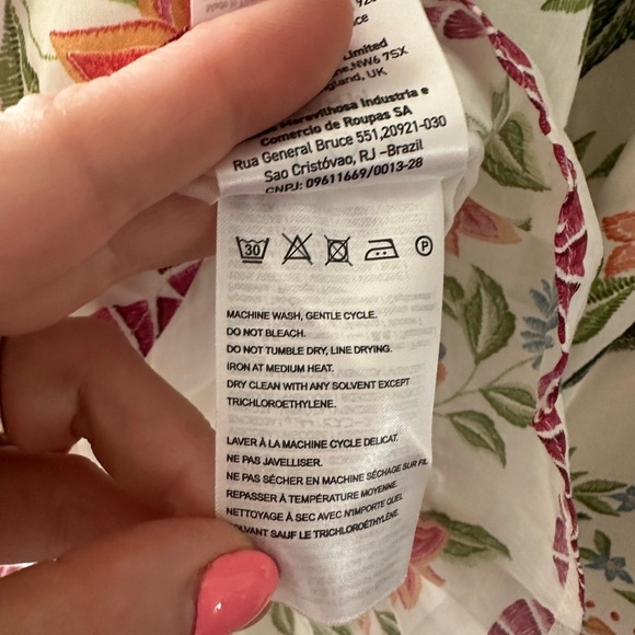 NWT Farm Rio Bloomgarden, off-white, short sleeve mini dress size XL - Picture 8 of 8